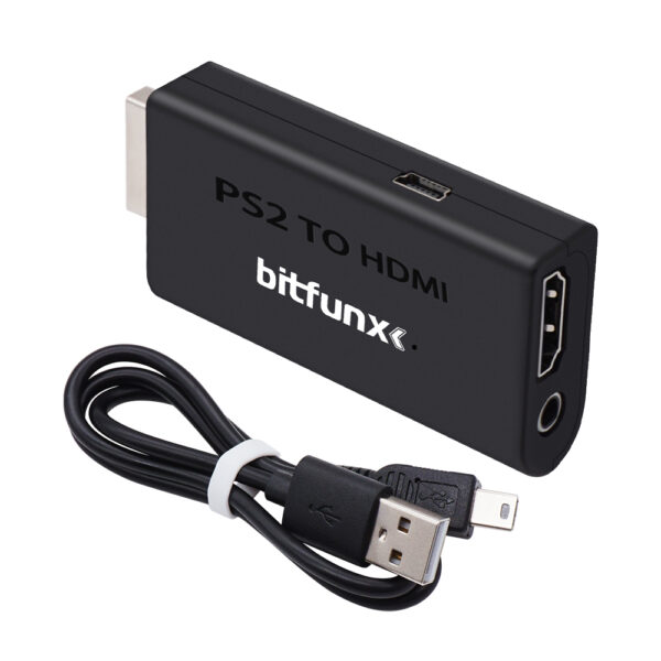 Bitfunx Sony Playstation 2 HDMI Converter Adapter With 3.5mm Audio Out