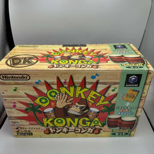 Donkey Konga Full Set With Bongos & Game Boxed JPN For Nintendo Gamecube