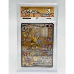 Alakazam EX 201/165 2023 151 Special Illustration Rare Holo ACE Graded 8 Near Mint