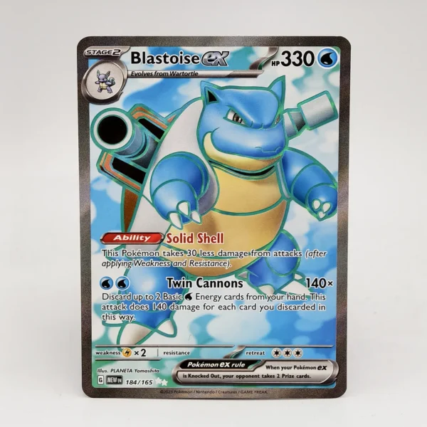 Blastoise EX 184/165 2023 151 Full Art Ultra Rare Holo Near Mint