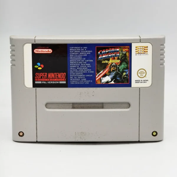 Captain America and The Avengers Game PAL Cart Only For Super Nintendo SNES