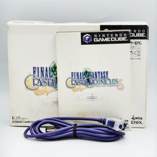 Final Fantasy Crystal Chronicles JPN Game Complete In Big Box With Link Cable For Nintendo Gamecube