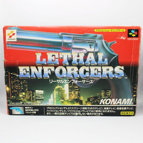 Lethal Enforcers JPN Game Boxed With Light Gun For Nintendo Super Famicom