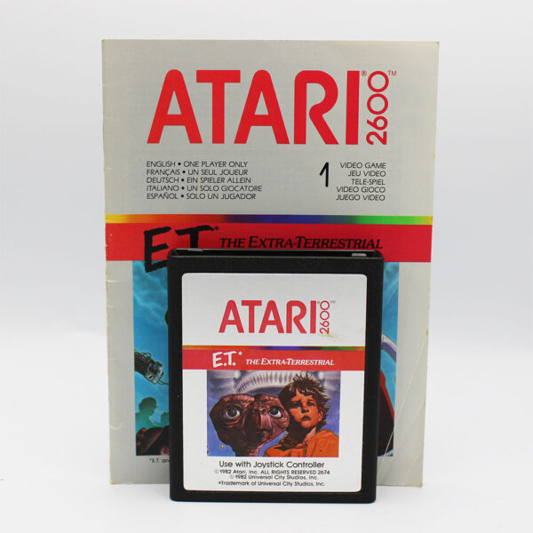 E.T. The Extra-Terrestrial PAL Game Cart & Manual Only For Atari 2600