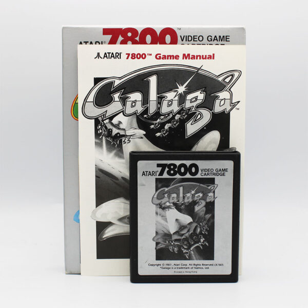 Galaga PAL Game Complete In Box For Atari 7800