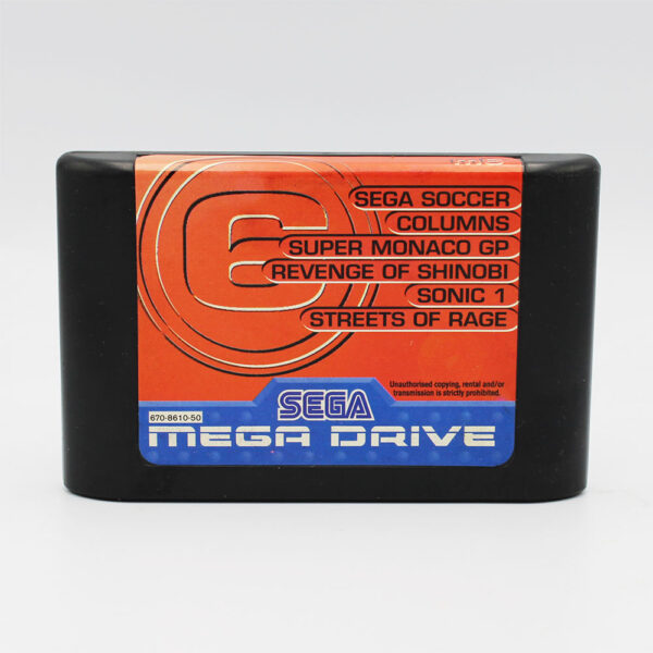 M6 6-in-1 PAL Game Cart Only For Sega Mega Drive