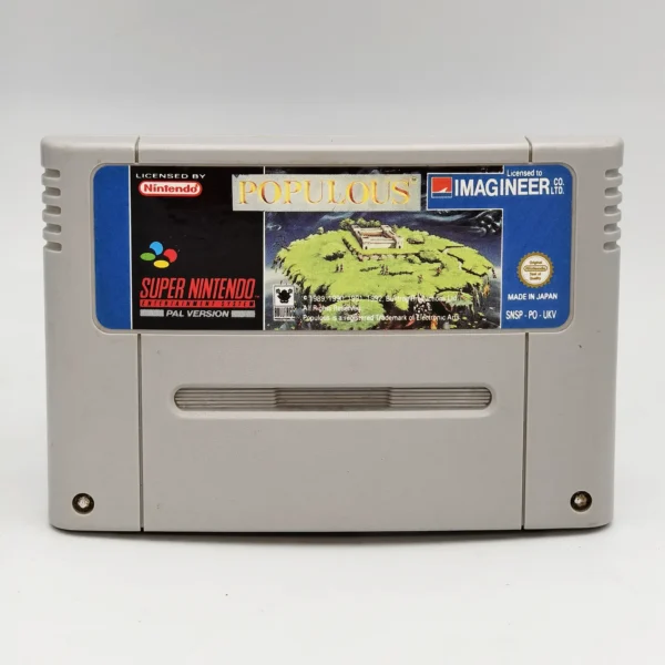 Populous Game PAL Cart Only For Super Nintendo SNES