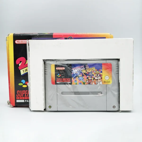 Tetris & Dr Mario PAL Game Boxed For Nintendo Super Nintendo SNES