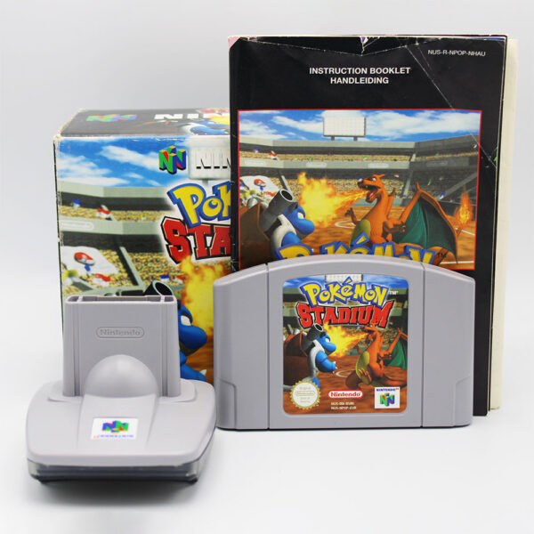 Pokemon Stadium & Transfer Pak PAL Game Complete In Box For Nintendo N64 - Average