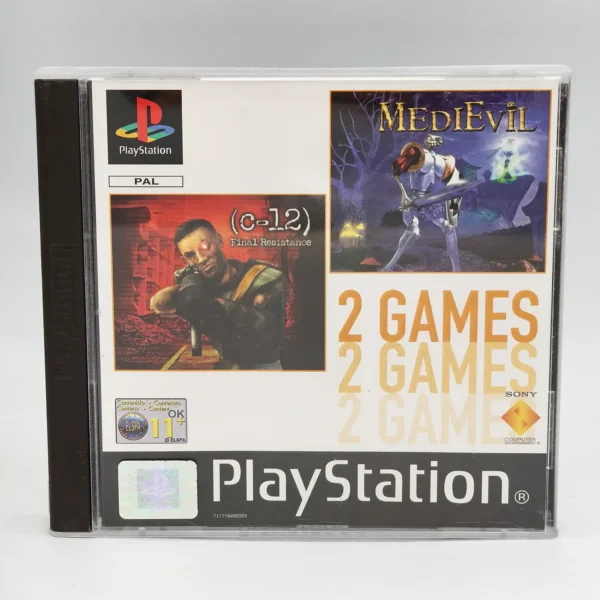C-12 Final Resistance / Medievil 2 Games Series PAL Game Complete In Box For Sony Playstation