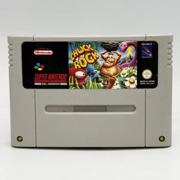 Chuck Rock Game PAL Cart Only For Super Nintendo SNES