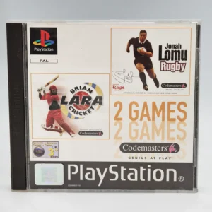 Brian Lara Cricket / Jonah Lomu Rugby 2 Games Series PAL Game Complete In Box For Sony Playstation