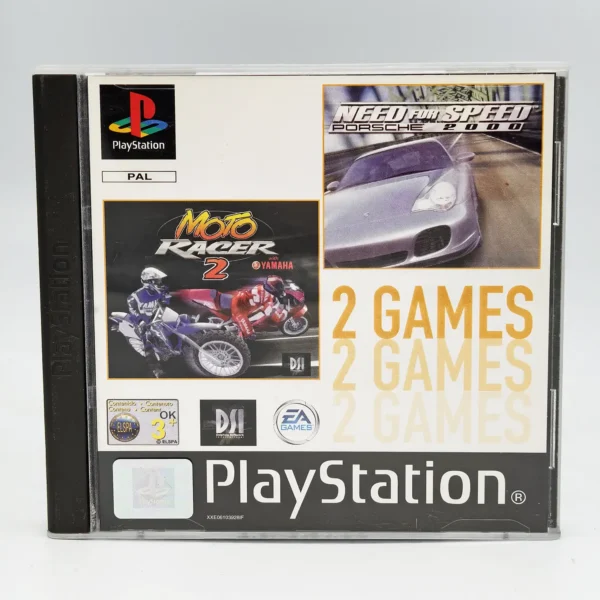 Need For Speed Porsche 2000 / Moto Racer 2 2 Games Series PAL Game Complete In Box For Sony Playstation