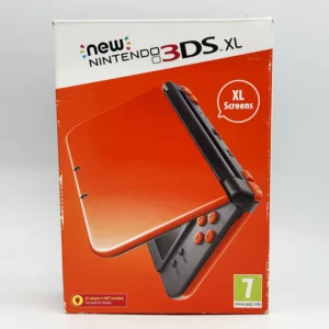 New Nintendo 3DS XL Black / Orange PAL Console Complete In Box