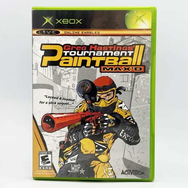 Greg Hastings Tournament Paintball Max'd USA Game Complete In Box For Microsoft Xbox