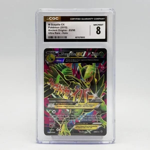 M Sceptile EX 85/98 XY Ancient Origins Ultra Rare Full Art CGC Graded 8 Mint