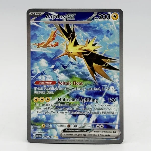 Zapdos EX 202/165 2023 151 Special Illustration Rare Holo Near Mint